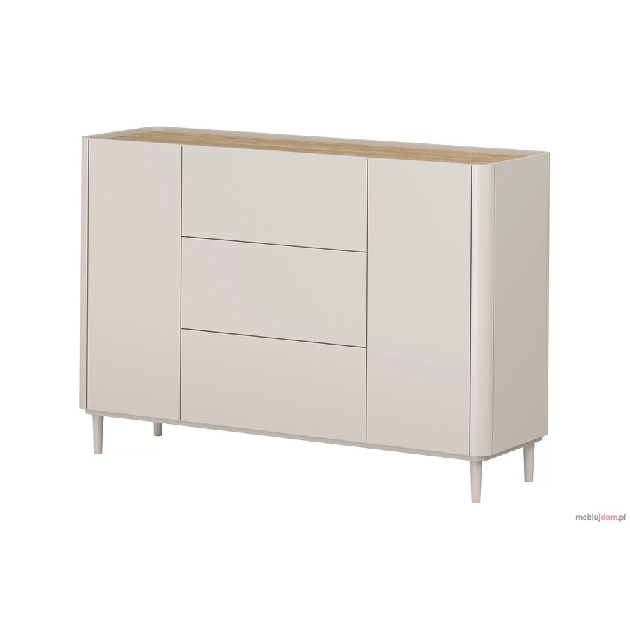Komoda ELIVO 150 cm w kolorze kaszmir na wysokich nóżkach 