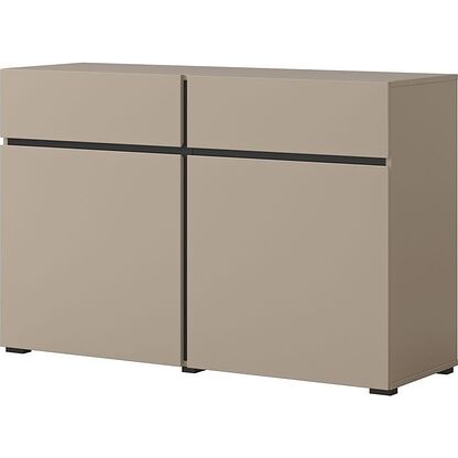 Dwudrzwiowa komoda CROSS 45 w odcieniu congo z czarnymi wstawkami