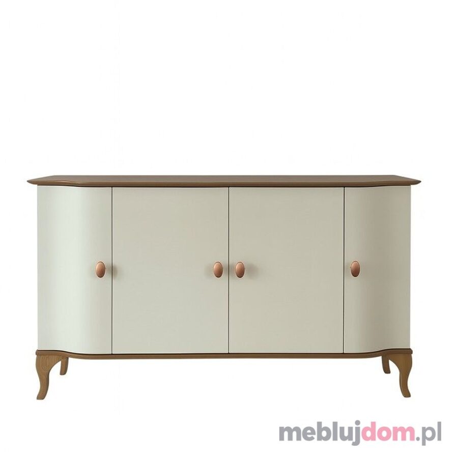 Biała komoda w kolonialnym stylu MADERA DR05