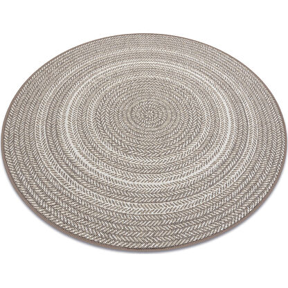 Dywan koło SZNURKOWY SIZAL FLAT 48837686 Boho, warkocz, plecionka beż