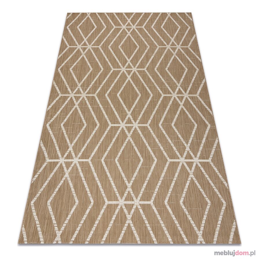 Dywan sizal FLAT 48956265 Geometryczny - beż naturalny kolor słomkowy, sznurkowy