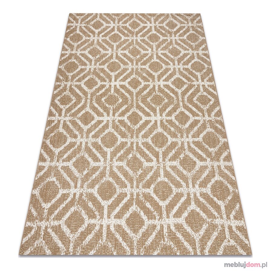 Dywan sizal FLAT 48957265 Geometryczny ROMBY naturalny beż sznurkowy