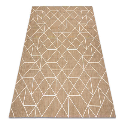 Dywan sizal FLAT 48959265 Geometryczny naturalny beż sznurkowy