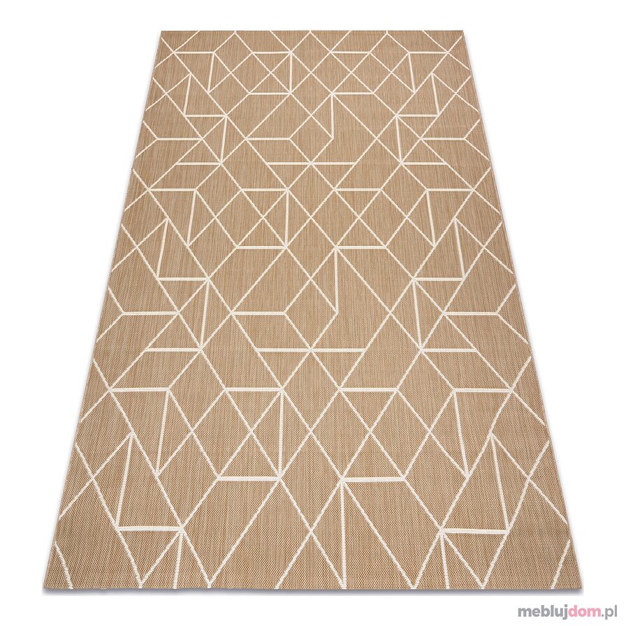 Dywan sizal FLAT 48959265 Geometryczny naturalny beż sznurkowy