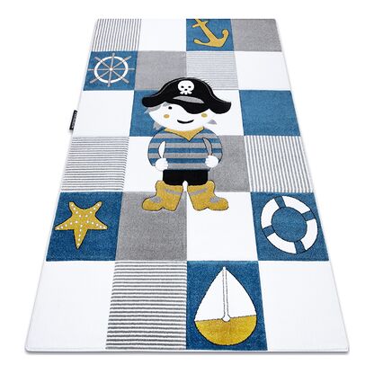 Dywan PETIT CORSAIR PIRAT STATEK KOTWICA niebieski
