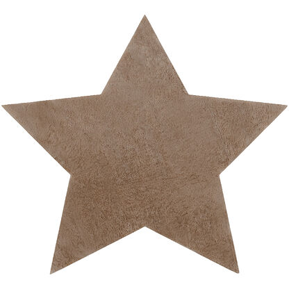 Dywan SHAPE 3148 Gwiazda Shaggy - camel, beż pluszowy, antypoślizgowy, do prania