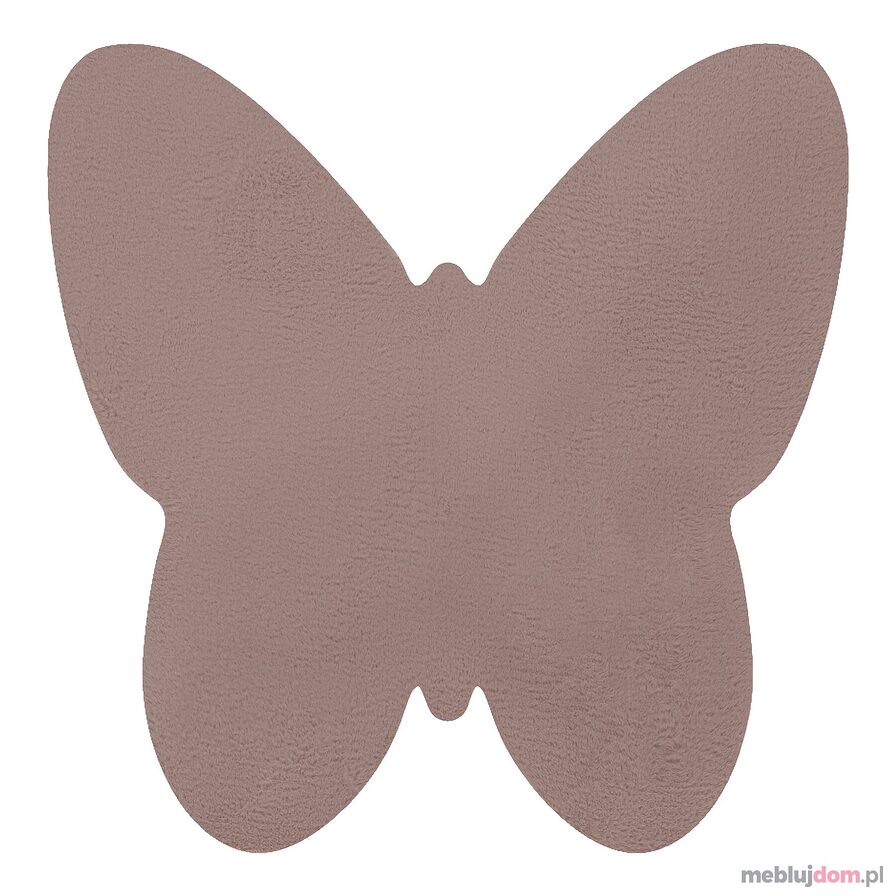 Dywan SHAPE 3150 Motyl Shaggy - brudny róż pluszowy, antypoślizgowy, do prania