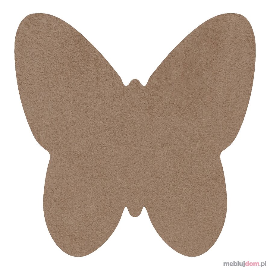 Dywan SHAPE 3150 Motyl Shaggy - camel, beż pluszowy, antypoślizgowy, do prania