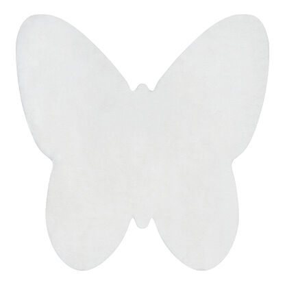 Dywan SHAPE 3150 Motyl Shaggy - kość słoniowa pluszowy, antypoślizgowy, do prania