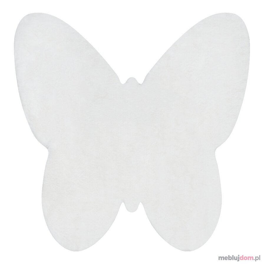 Dywan SHAPE 3150 Motyl Shaggy - kość słoniowa pluszowy, antypoślizgowy, do prania