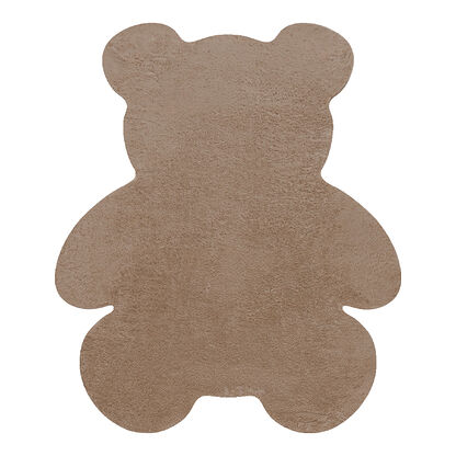 Dywan SHAPE 3146 Miś Shaggy - camel, beż pluszowy, antypoślizgowy, do prania