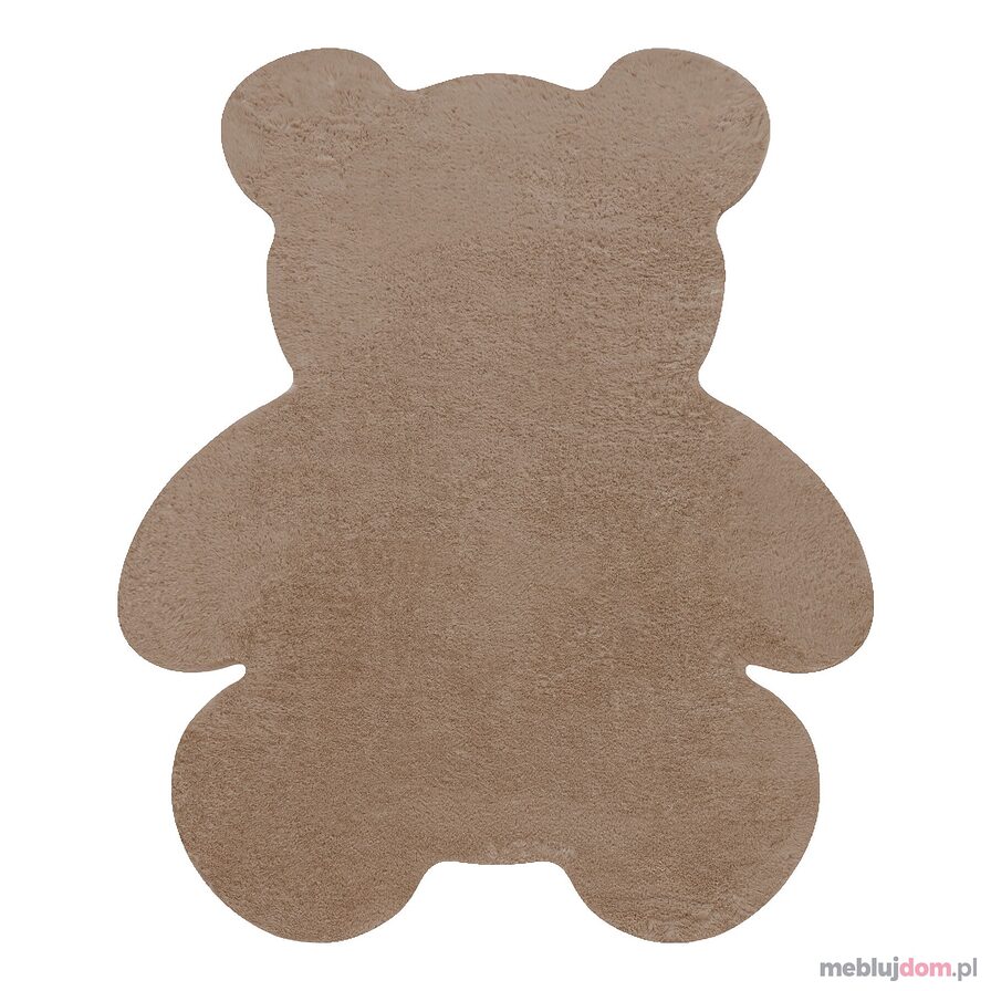 Dywan SHAPE 3146 Miś Shaggy - camel, beż pluszowy, antypoślizgowy, do prania