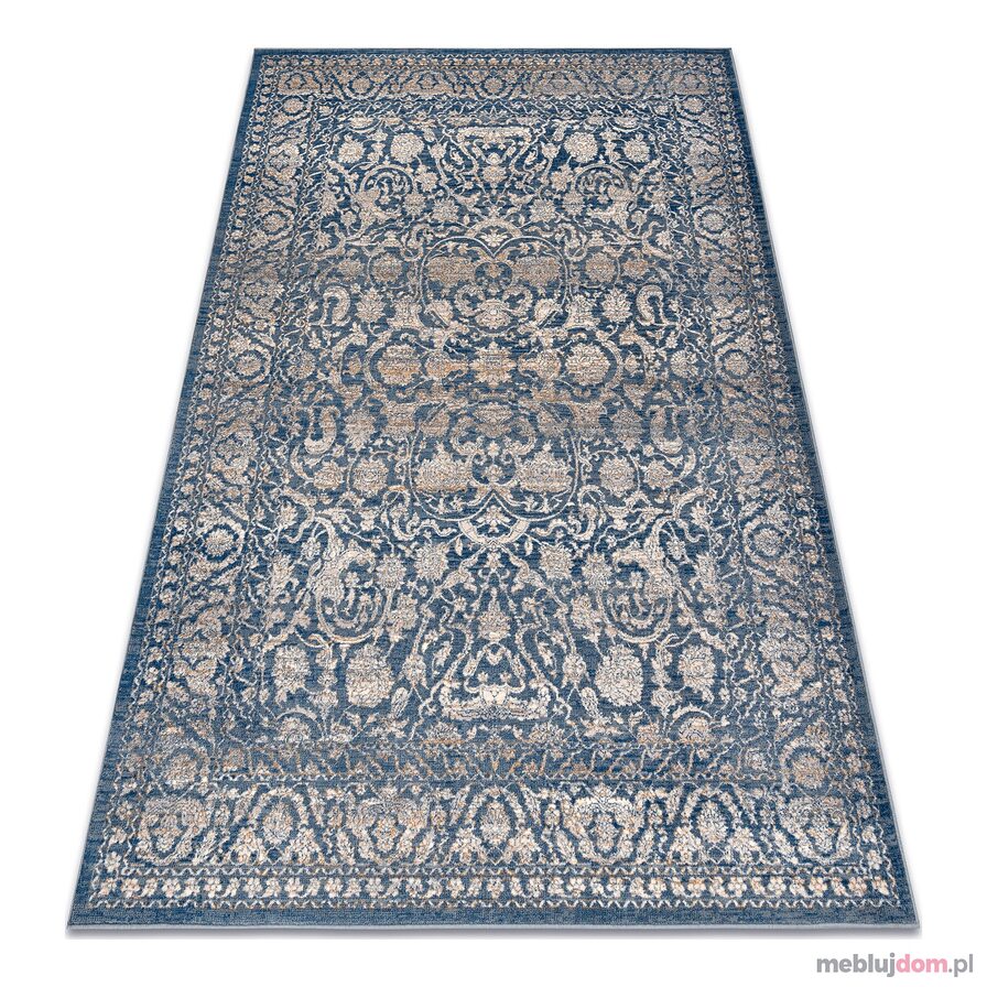 Dywan NAIN Ornament, ramka, vintage 7557/51644 beż / niebieski