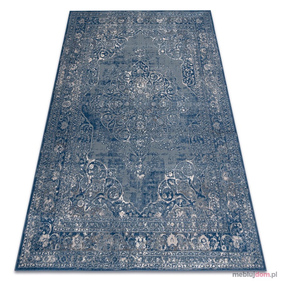 Dywan NAIN Ornament, ramka, vintage 7599/51611 niebieski / beż 