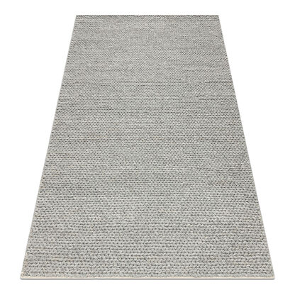 Dywan wełniany TAHAR 99004G szary - RĘCZNIE TKANY pętęlkowy, jednolity
