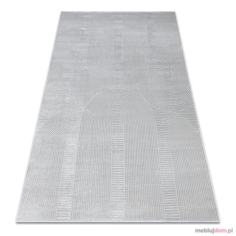 Dywan BALANCE 9086 szary - Geometryczny, strukturalny, glamour 