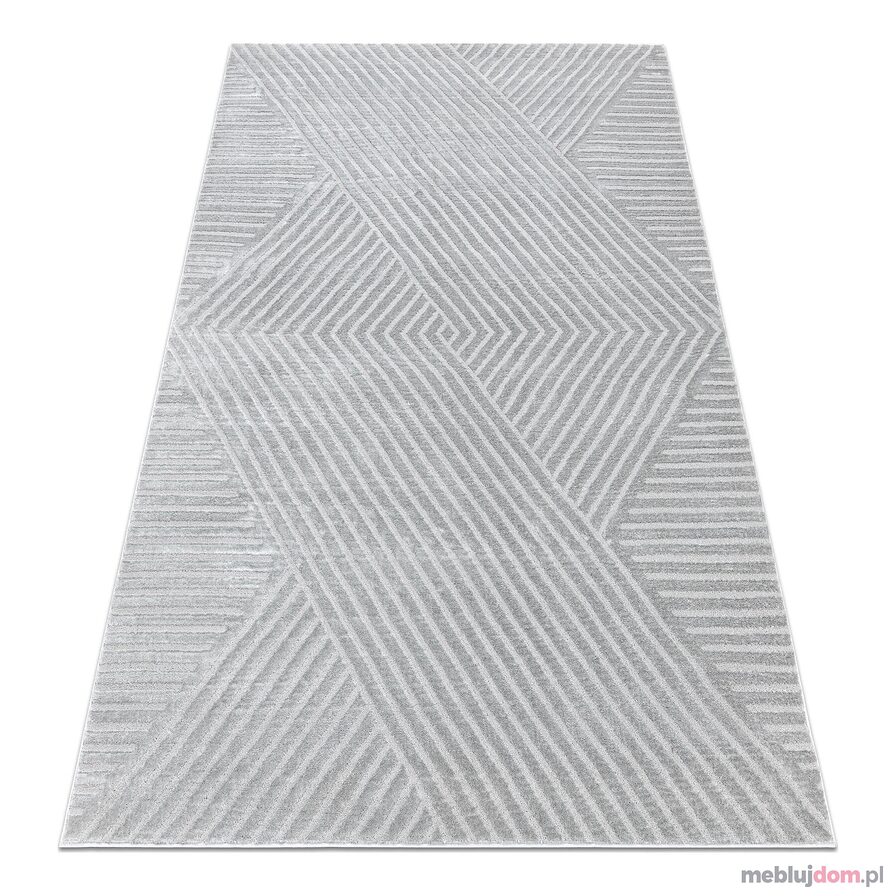 Dywan BALANCE 1503 szary - Geometryczny, strukturalny, glamour 