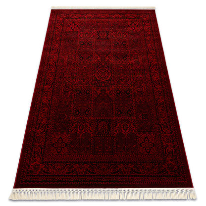 Dywan ORIENT 5365 bordo / czarny Ramka, orientalny, z frędzlami 