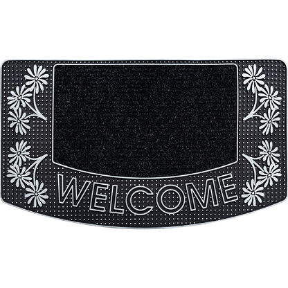 Wycieraczka BH 224W Welcome, antypoślizgowa, zewnętrzna, wewnętrzna, na gumie - srebrny