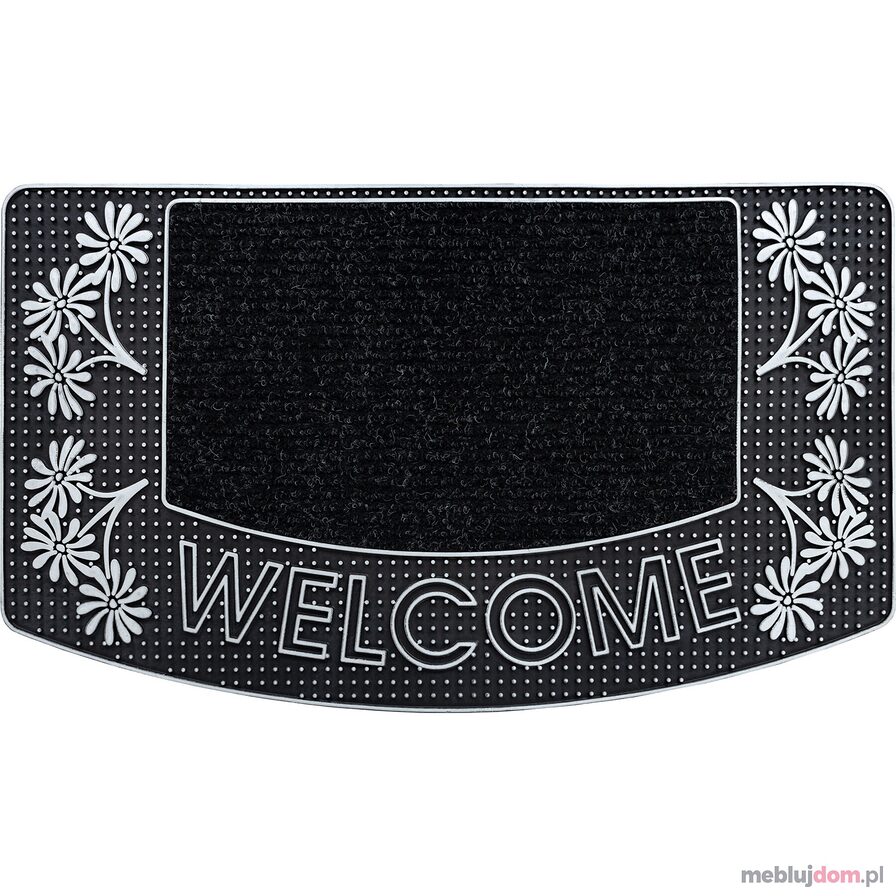Wycieraczka BH 224W Welcome, antypoślizgowa, zewnętrzna, wewnętrzna, na gumie - srebrny