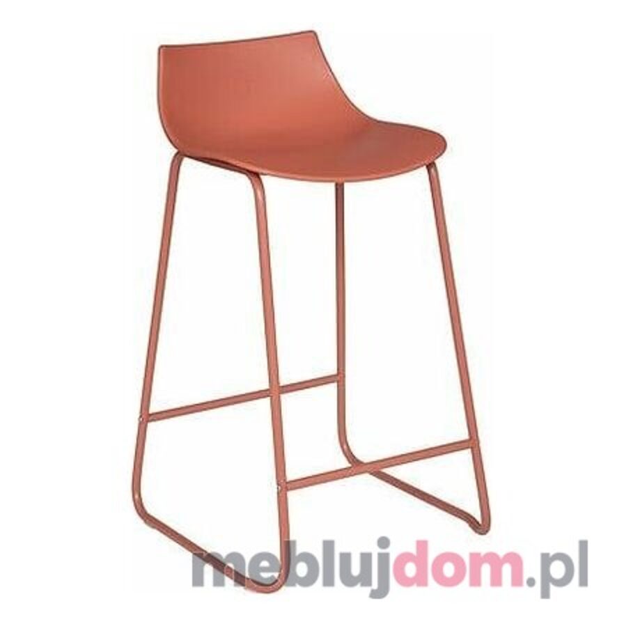 hoker na metalowej podstawie w kolorze terracotta OTAC