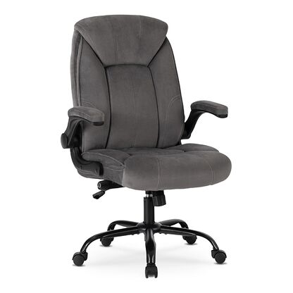 Szary fotel obrotowy COMFORT VELVET