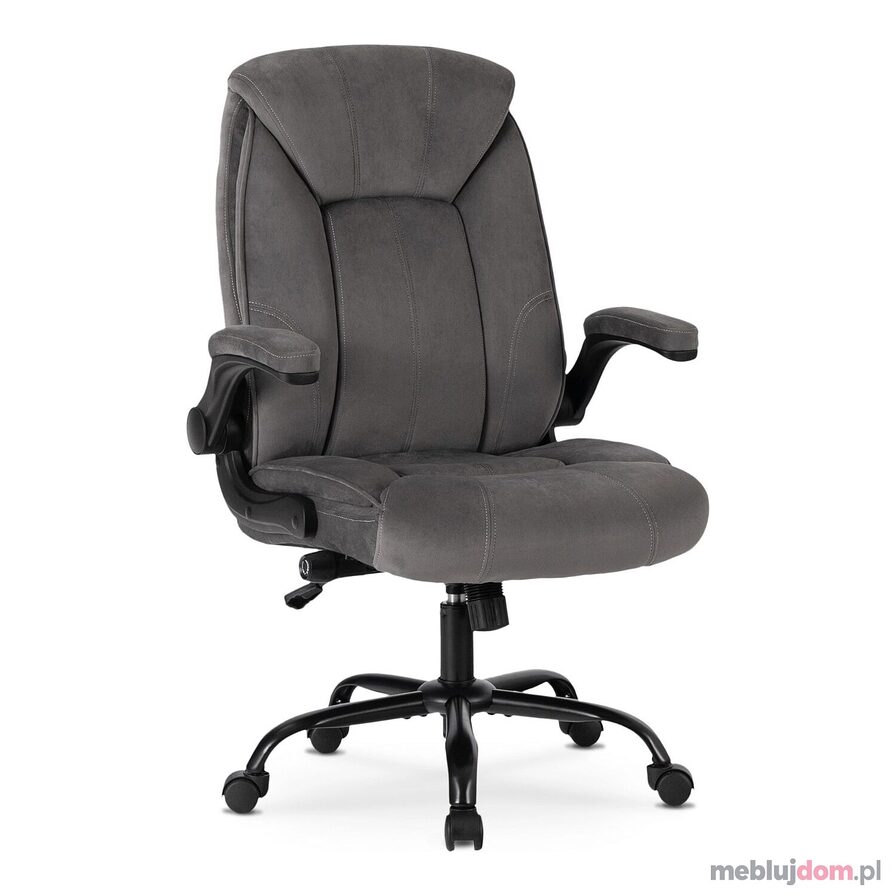 Szary fotel obrotowy COMFORT VELVET