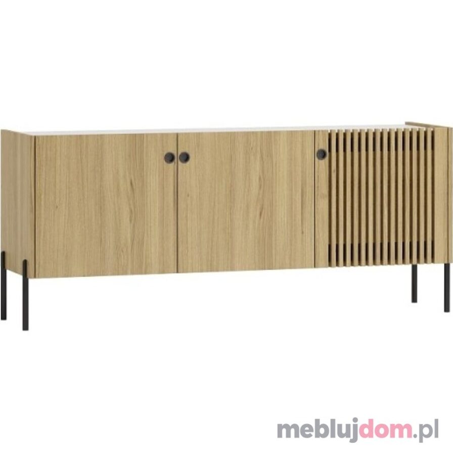Szafka na czarnych nogach RTV RENNES RN01 w stylu loft