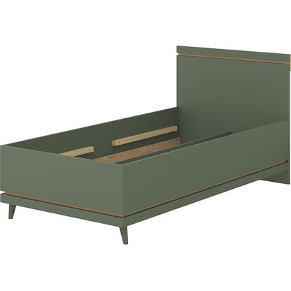 Łóżko sypialniane SCANDI 100x200 w odcieniu zgaszonej zieleni