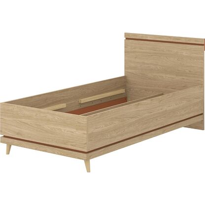Łóżko sypialniane SCANDI 100x200 w odcieniu dębu olejowanego