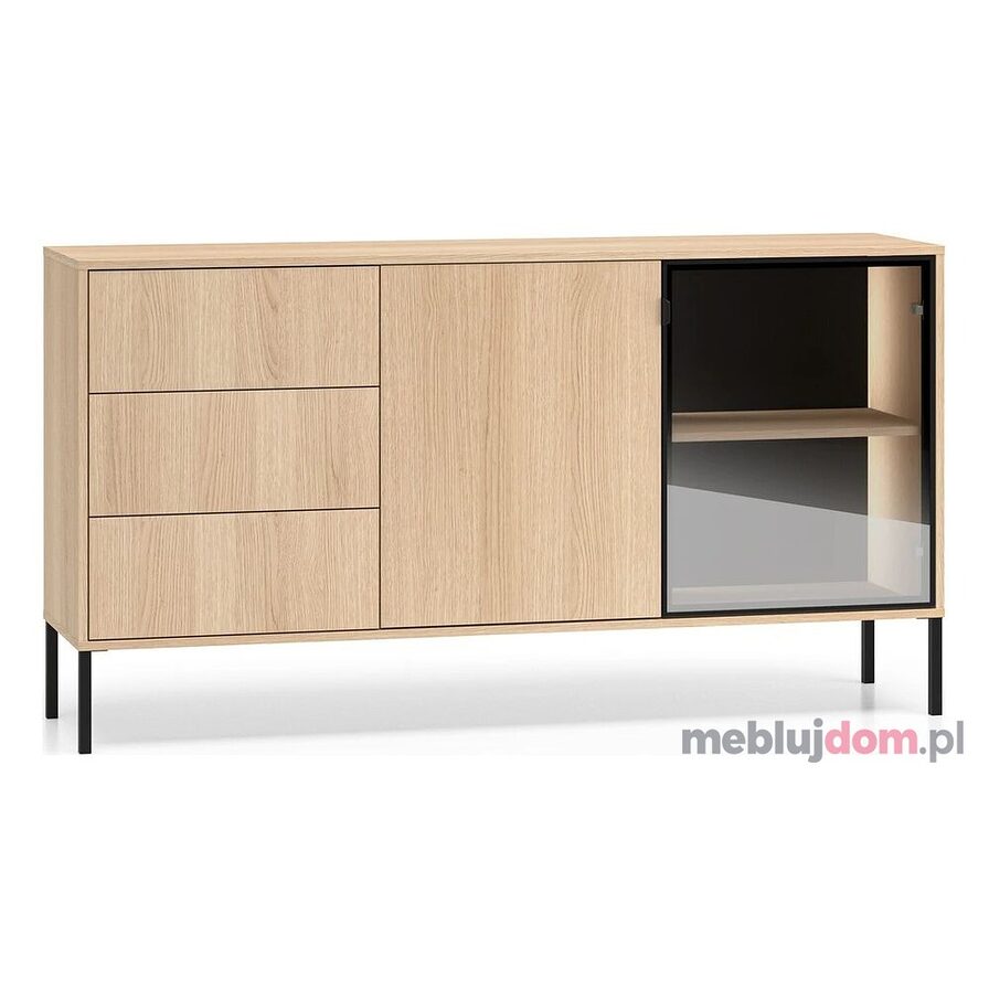 Komoda BARNEE 02 w odcieniu dębu Lindberg 