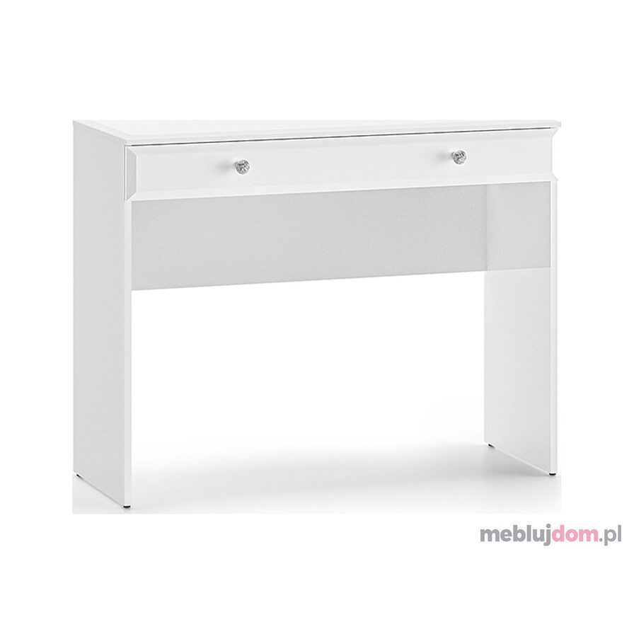 Toaletka GLAMOUR 0501 w białym odcieniu z szufladą