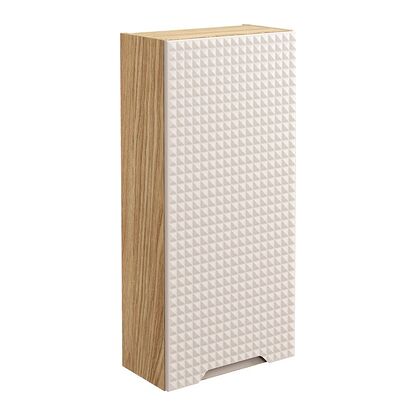Szafka górna łazienkowa LUXOR BEIGE 83-35-1D w odcieniu beżu i dębu olejowanego
