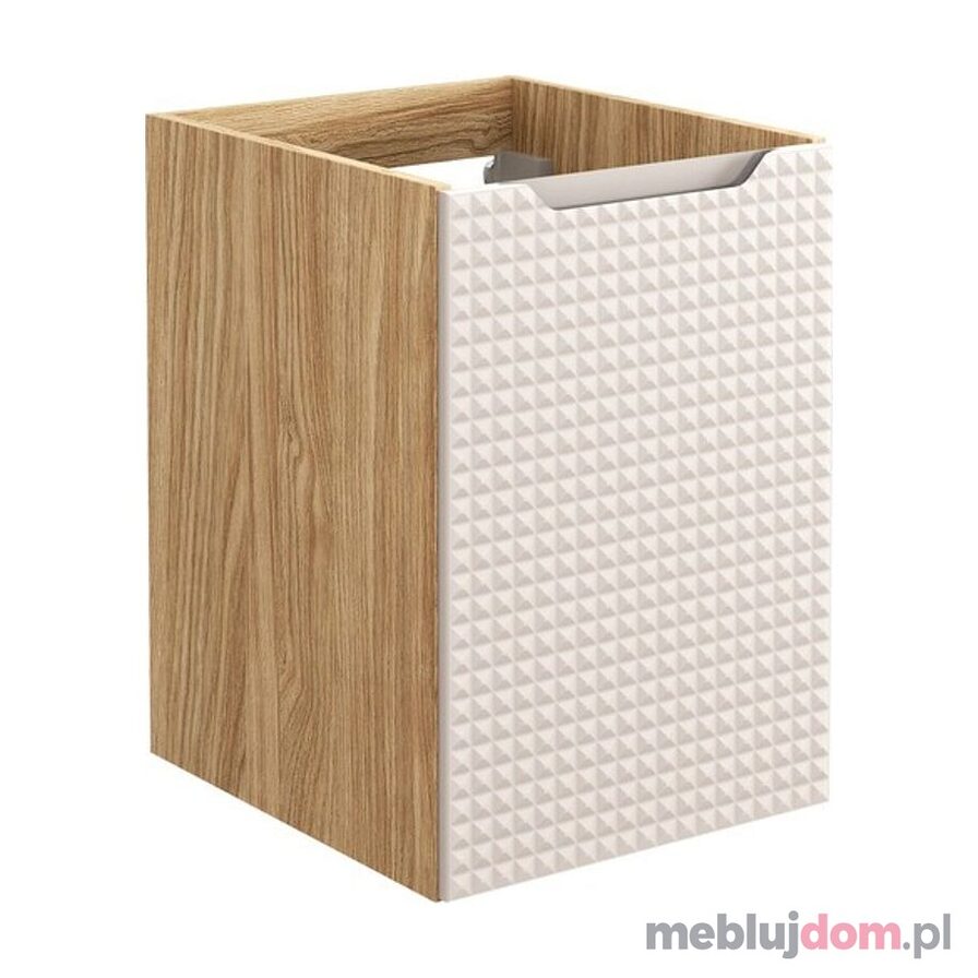Szafka pod blat LUXOR BEIGE 81-40-1D w odcieniu beżu i dębu olejowanego