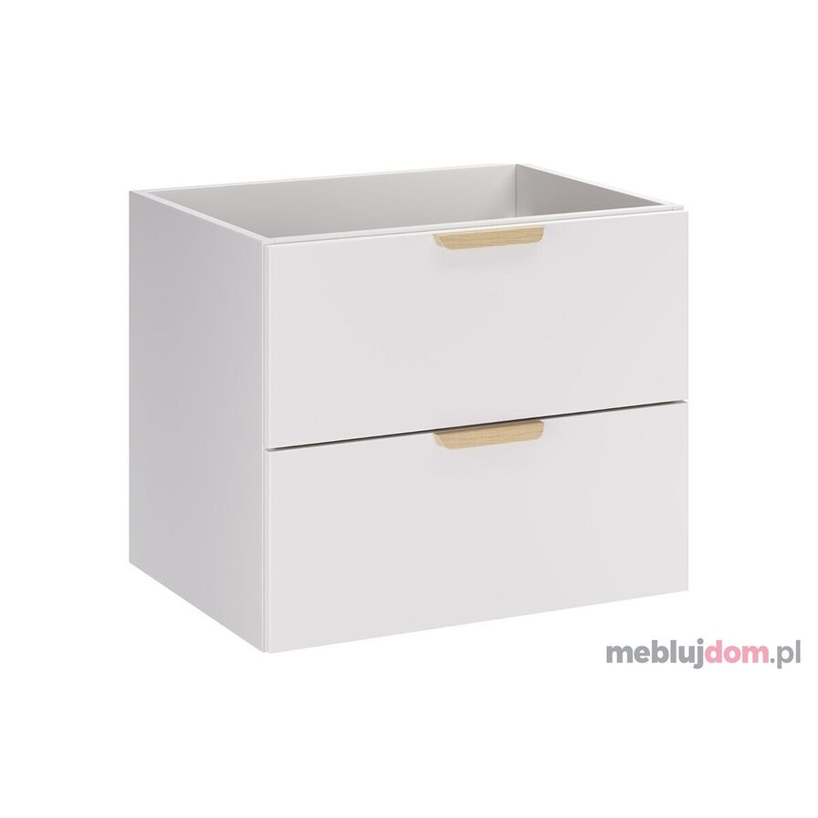 Szafka pod umywalkę ASTER WHITE 82-60-46-2S w białym odcieniu