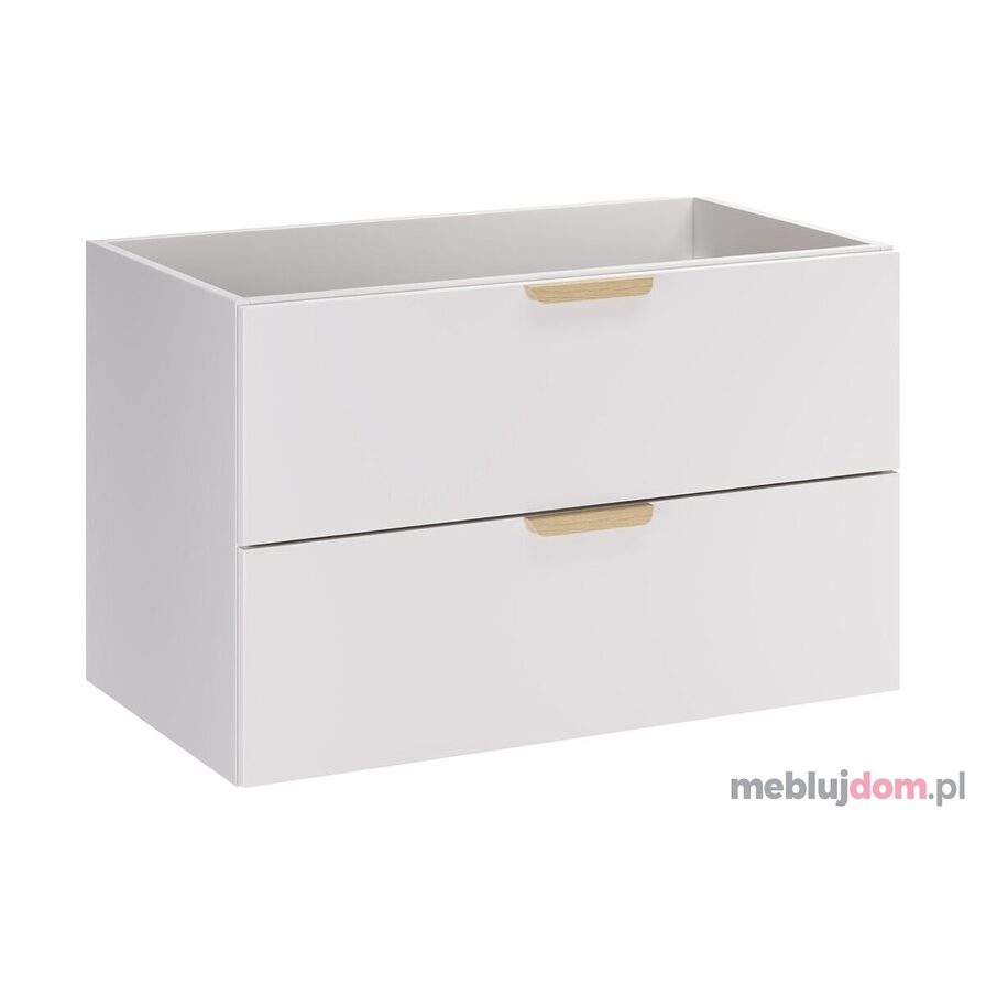 Szafka pod umywalkę ASTER WHITE 82-80-46-2S w białym odcieniu