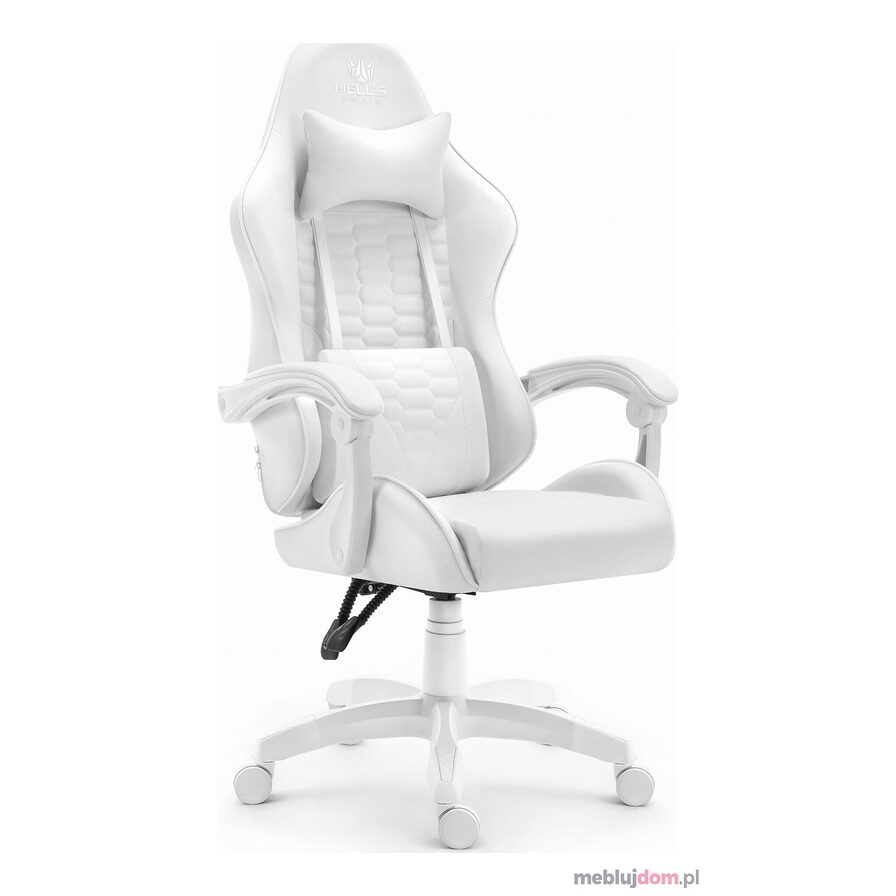 Fotel gamingowy HC-1000 White Biały Ekoskóra 