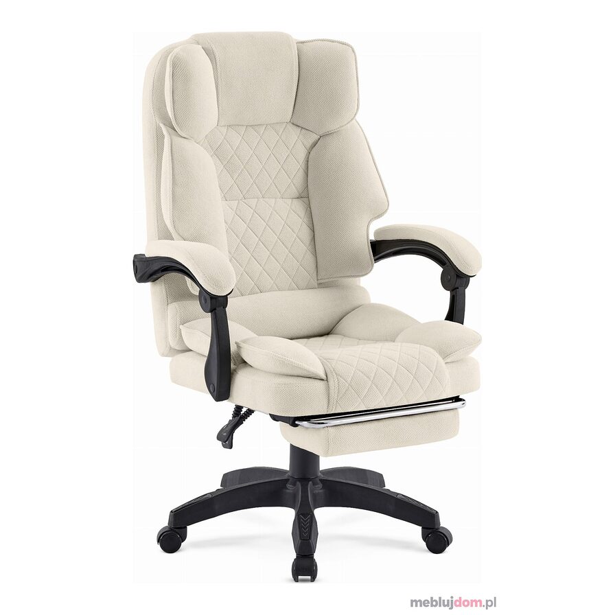 Fotel biurowy obrotowy HC-1031 Tkanina boucle kremowy