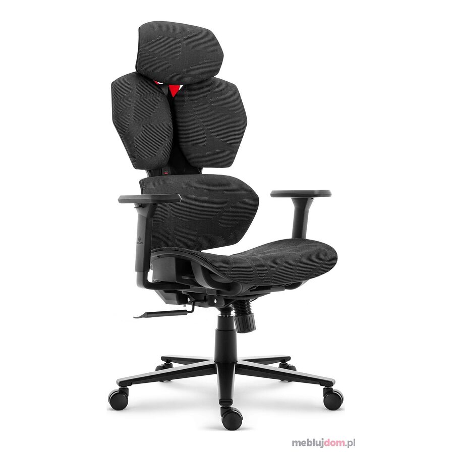 Fotel ergonomiczny obrotowy Hell's Chair HC- 1010 Siatka czarny regulowany
