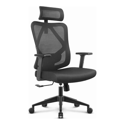 Fotel biurowy ergonomiczny HC-1041 regulowany czarny 