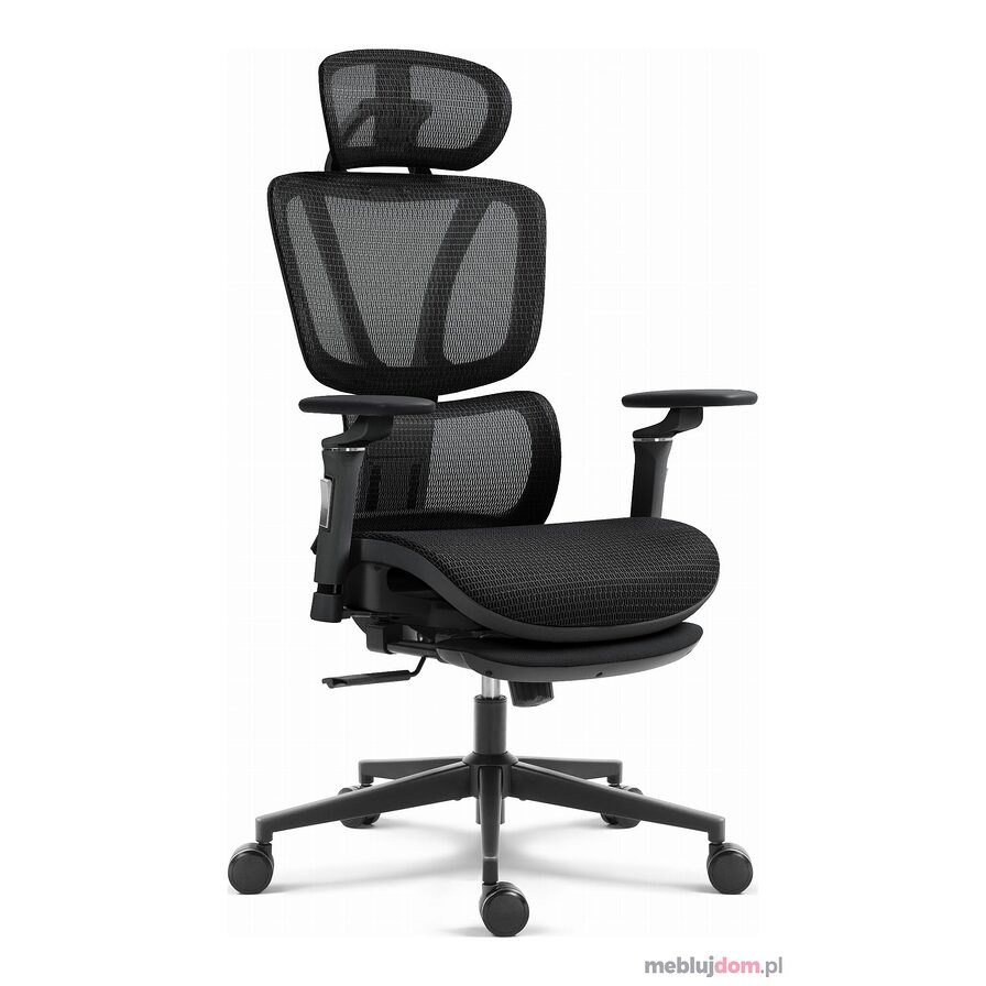 Fotel biurowy ergonomiczny HC-1044 Siatka mesh czarny