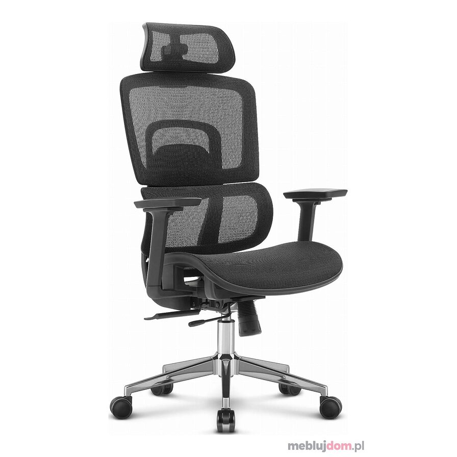 Fotel biurowy ergonomiczny HC-1051 Siatka full mesh czarny