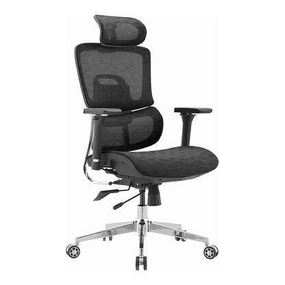 Fotel biurowy ergonomiczny ERGONOBLE 3055 Siatka - Czarny