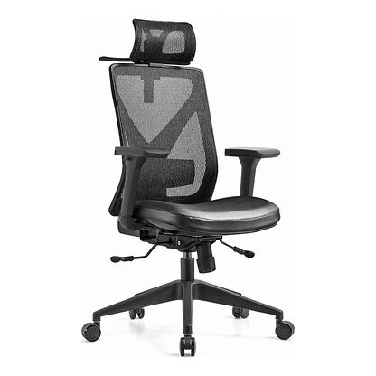 Fotel biurowy ergonomiczny ERGONOBLE 3056 Czarny Ekoskóra