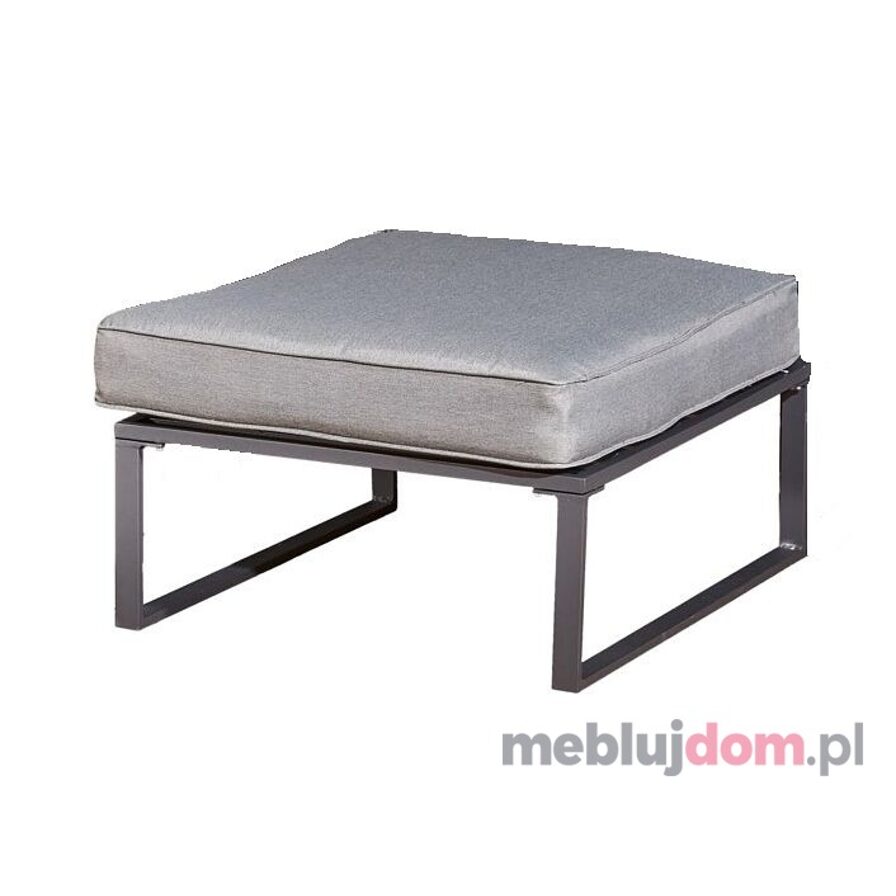 Pufa ogrodowa MOSTRARE na szarym aluminiowym stelażu