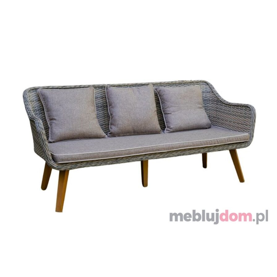 Sofa ogrodowa LARGO GRANDE w szarym kolorze