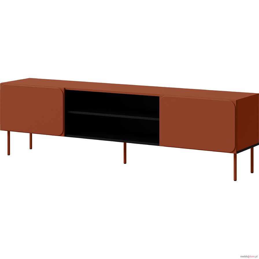 Szafka RTV RAFAEL 200 w odcieniu BRICK RED SPHERA.