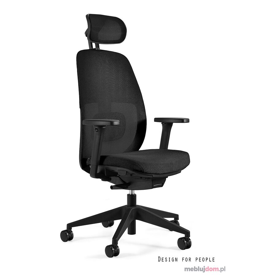 Nowoczesny fotel biurowy POPFIT Unique czarny