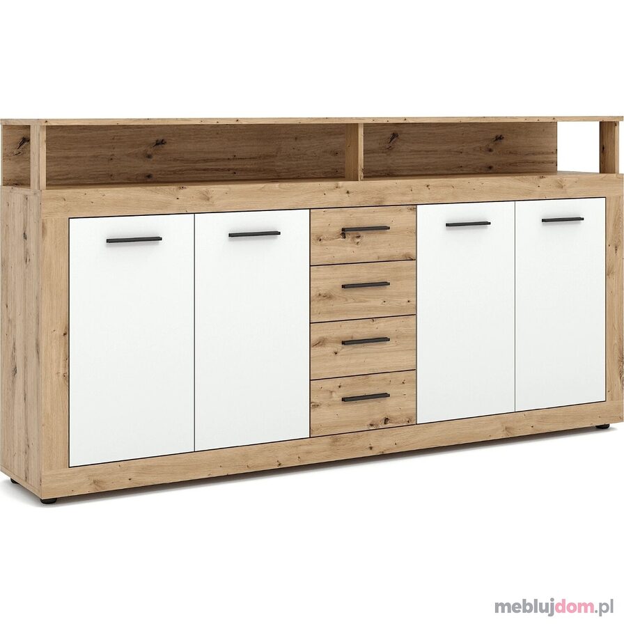 Komoda BLAGO 190 cm w kolorze dąb artisan + biały
