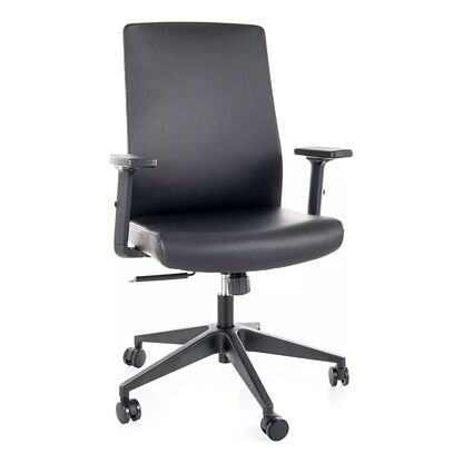 Czarny fotel ergonomiczny Q-085 Signal z regulowanymi podłokietnikami